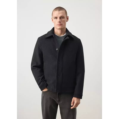 Veste laine mélangée poches MANGO MAN