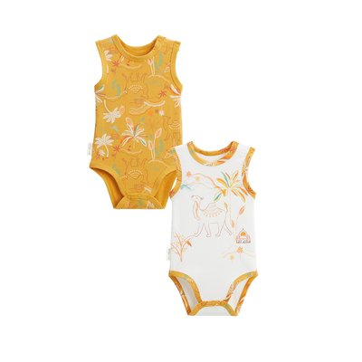 Lot de 2 bodies bébé sans manches Liwa PETIT BEGUIN