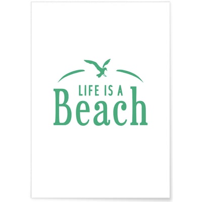 Affiche Life is a beach L'AFFICHERIE