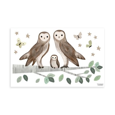 Stickers muraux les hiboux sur la branche KHARU LILIPINSO