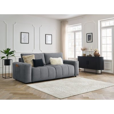 Canapé droit convertible 3 places en velours, ARSENE BOBOCHIC