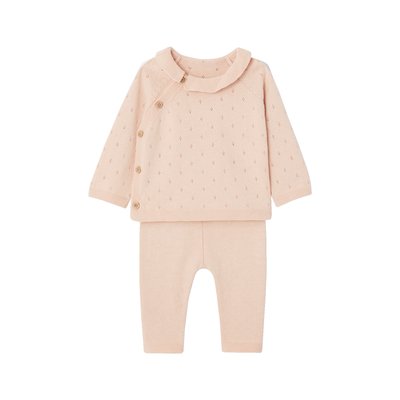 Ensemble en tricot pull à collerette et pantalon VERTBAUDET
