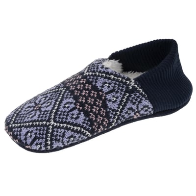 Chaussettes d'intérieur maille jacquard, picots antidérapants ISOTONER