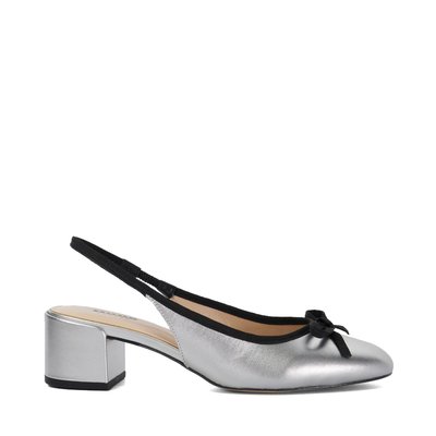 Escarpins en cuir à talons carrés et bride arrière - CLASSY DUNE LONDON