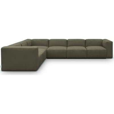 Canapé d'angle modulable réversible 8 places en velours côtelé - MODULO HOMIFAB