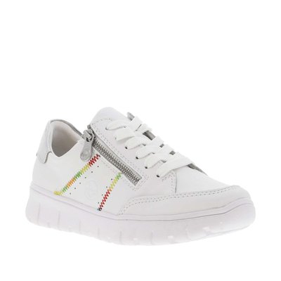 Tennis cuir talon compensé bas RIEKER