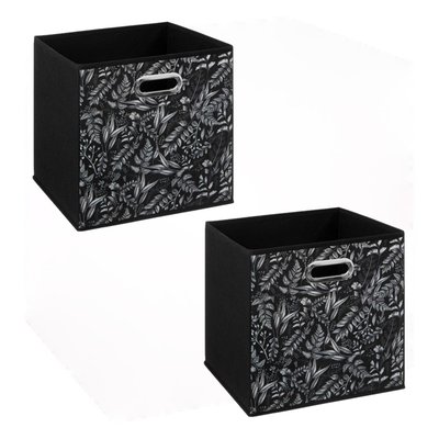 Lot de 2 boites de rangement en tissu Botanical ATMOSPHERA