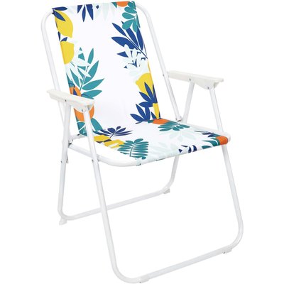 Chaise de jardin pliante en acier et tissu Rio CMP