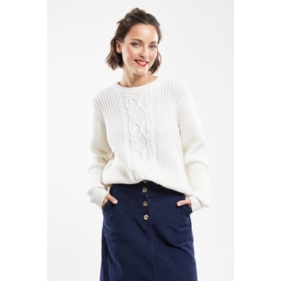 Pull torsadé en laine JILL TERRE & MER