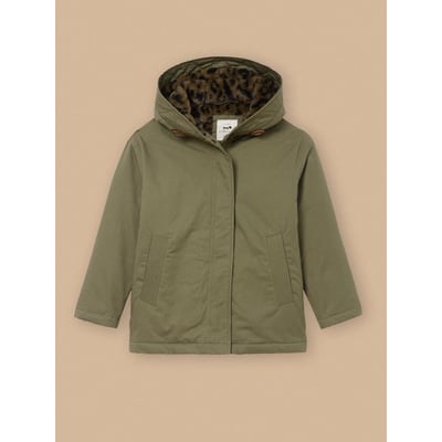 Parka courte doublée léopard - Collection JUNIOR CYRILLUS