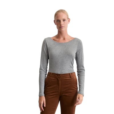 T-shirt long U-Boot regular en qualité Organic Cotton MARC O'POLO