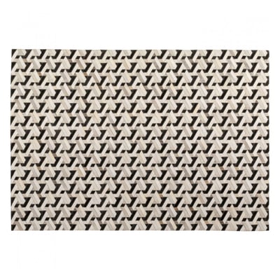 Tapis en cuir motifs géométriques, MAZE KARE DESIGN