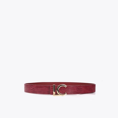 Ceinture effet serpent à logo métallique LOLA CASADEMUNT