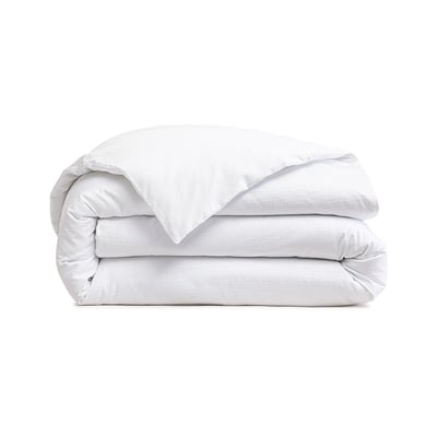 Housse de couette en satin de coton bleu, LATTICE BOSS HOME