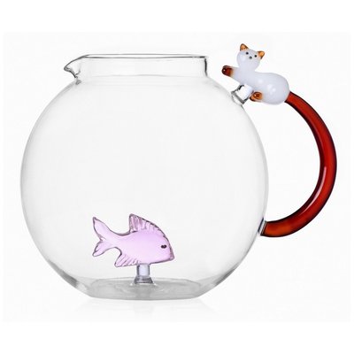 Carafe verre chat  Tabby Cat ICHENDORF