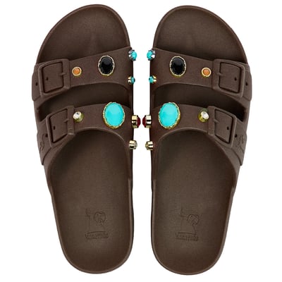 Sandales plates Femme JOIA - Marron - 37 CACATOES