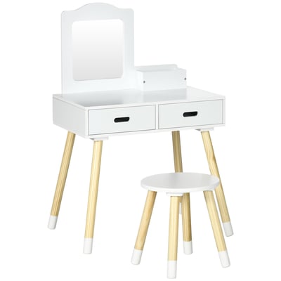 Ensemble de coiffeuse pour enfants MDF Blanc ZONEKIZ
