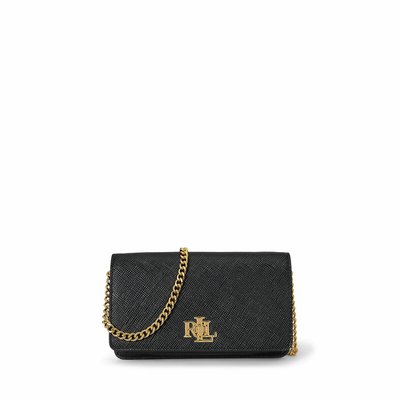 Leather Clutch Bag with Chain Shoulder Strap LAUREN RALPH LAUREN
