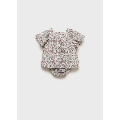 Robe et culotte imprimées MANGO BABY
