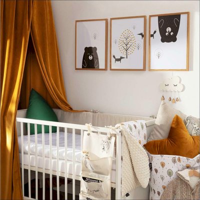 Tableau en bois, ours, Scandi Forest RECOLLECTION