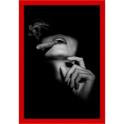 Tirage Encadré Sur Aluminium Woman With A Cigar 80x120 Cm TIRAGE D'ART CEANOTHE