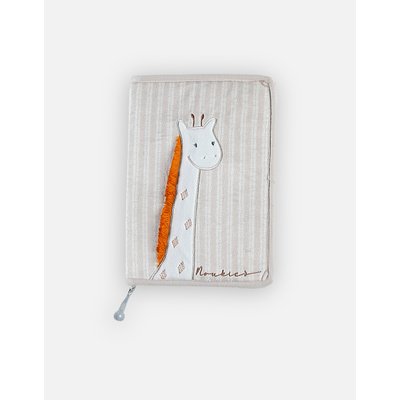 Protège carnet de santé girafe en veloudoux, NOUKIE'S