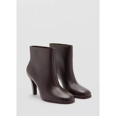 Bottines cuir à talon MANGO