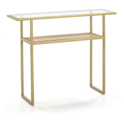Console en rotin et verre, Olves RECOLLECTION