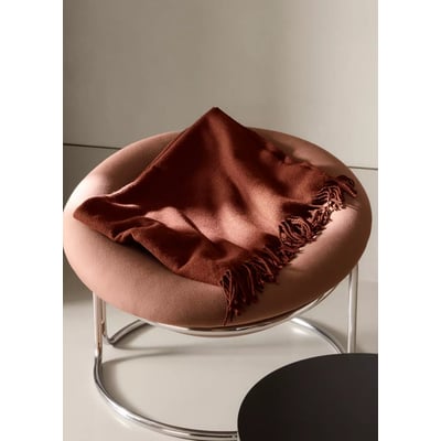 Couverture en laine mélangée avec franges MANGO HOME