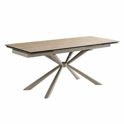 Table céramique extensible effet chêne 180-260 cm LUGANO PIER IMPORT