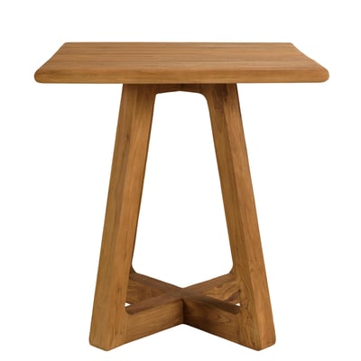 Table de jardin carrée 70 cm en teck recyclé ORIA PIER IMPORT