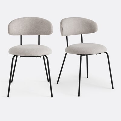 Lot de 2 chaises tissu, CLARVIA LA REDOUTE INTERIEURS