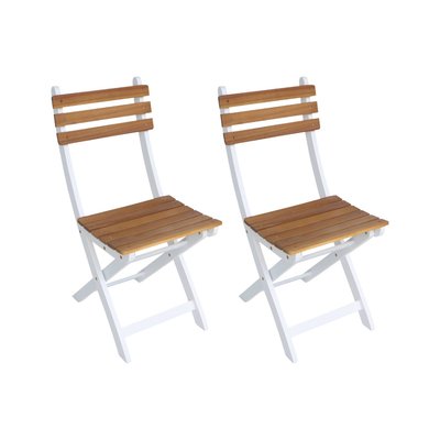 Chaise de jardin pliante bois d'acacia (lot de 2) CALENA SWEEEK