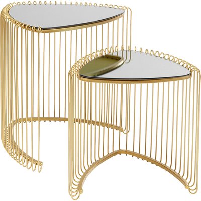 Lot de 2 tables d'appoint triangles, WIRE KARE DESIGN