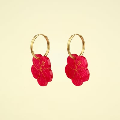 Boucles d'oreilles HIBISCUS COUCOU SUZETTE