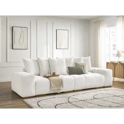 Canapé droit convertible 3 places en tissu texturé, ANAKIN BOBOCHIC
