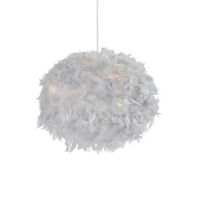 50cm Grey Feather Ceiling Shade SO'HOME