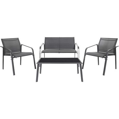 Salon de jardin détente en métal 4 personnes Naxos CMP