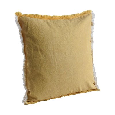 Coussin en coton avec franges AUBRY GASPARD