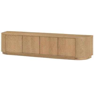 Meuble TV design en chêne, 4 portes LOREN PIER IMPORT