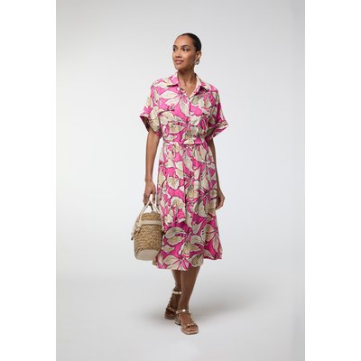 Robe imprimé floral boutonnée à ceinture LOLA CASADEMUNT