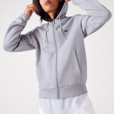 Sudadera de algodón con capucha y cremallera LACOSTE