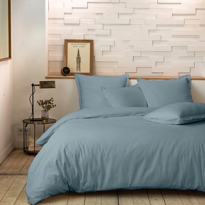 Parure housse de couette 100%percale de coton 80 fils/cm2-unie C DESIGN HOME TEXTILE