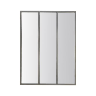 Miroir industriel 3 bandes métal 90x120cm EMDE