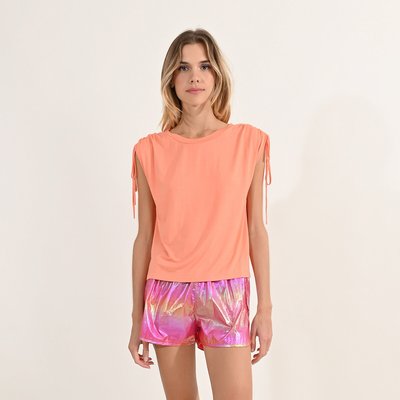 T-Shirt mit Bindedetails an den Ärmeln LILI SIDONIO