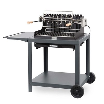 Barbecue à charbon + Chariot  Exclusive Mendy 54 x 32 - Ardoise LE MARQUIER