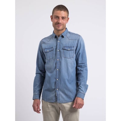 Chemise Manches Longues Effet Denim Derko RITCHIE