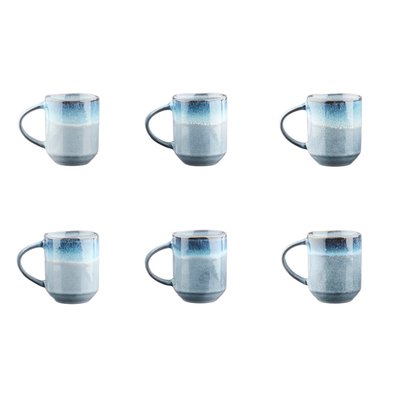 Lot de 6 mugs en grès, GENESIS BJORN