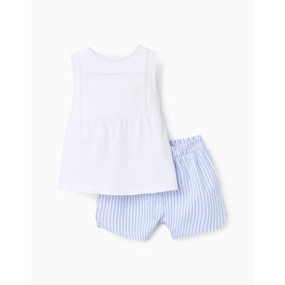 Pyjama en Coton avec Dentelle et Rayures ZIPPY