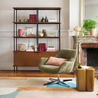 Sillón giratorio, tela texturizada, Hemmo LA REDOUTE INTERIEURS